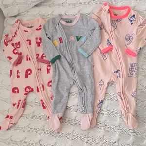Cotton On baby pajama sleepers with zippers